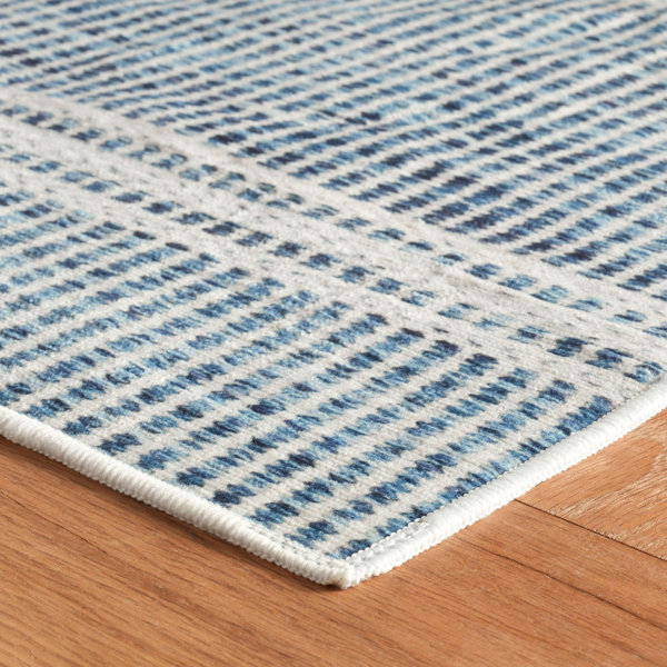 Dash and Albert Rugs Malta Blue Machine Washable Rug & Reviews Perigold